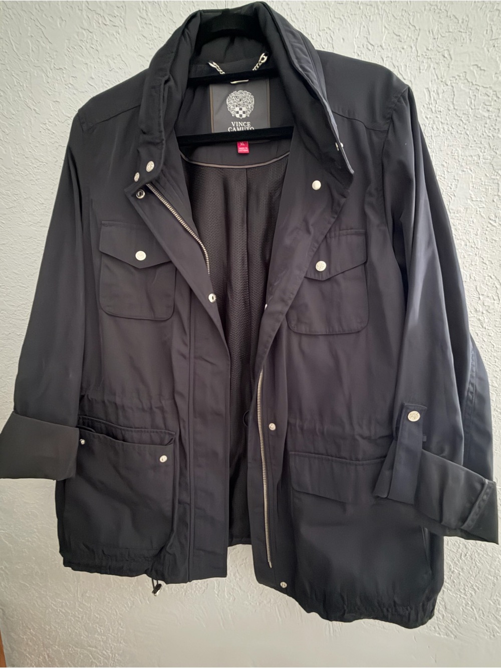 Vince Camuto Black Utility Field Jacket